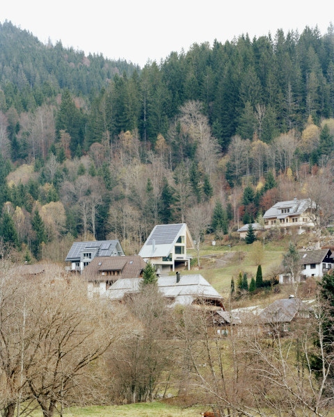 Экологичный деревянный дом с многоуровневым интерьером